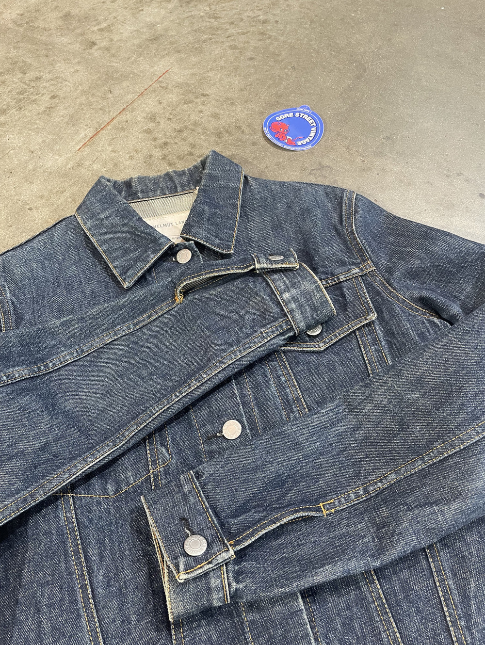 Vintage 90s Archive Helmut Lang Denim Trucker Jacket 18X22